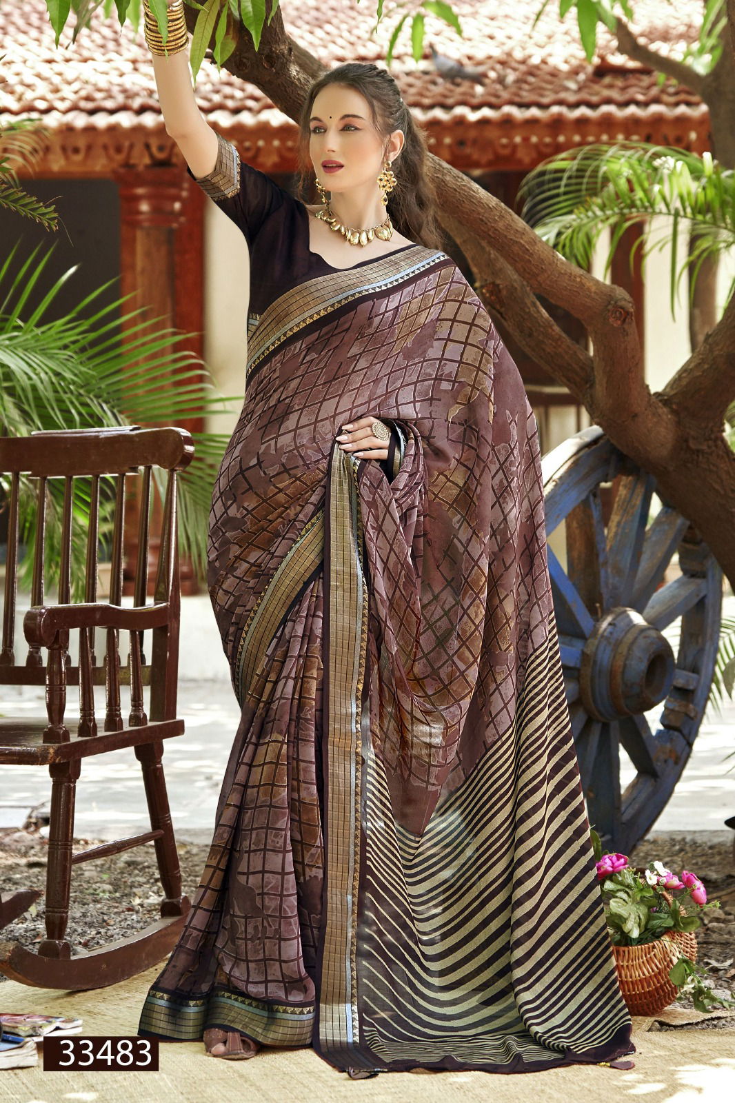 Jiya Vol 23 By Vallabhi Moss Georgette Printed Wholesale Saree In India